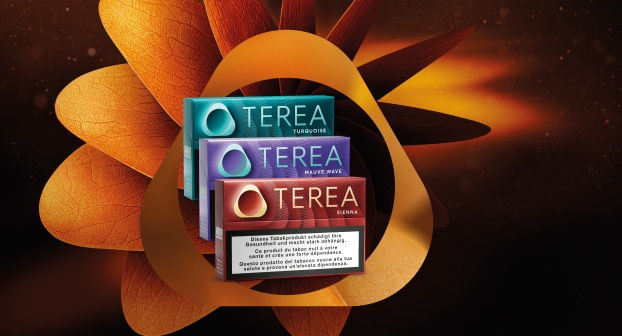 3 pacchetti di Terea &ndash; Turquoise, Sienna e Mauve Wave su una roccia